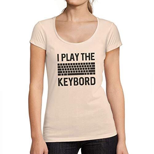 Ultrabasic - Femme Graphique Gamer Keyboard T-Shirt Esports Cadeau Idée Tee Rose Crémeux