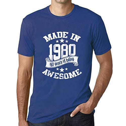Ultrabasic - Homme T-Shirt Graphique Made in 1980 Idée Cadeau T-Shirt pour Le 40e Anniversaire Royal