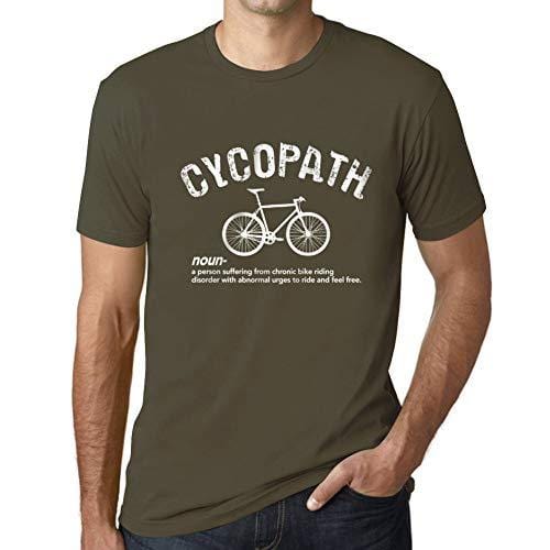 Ultrabasic - Homme T-Shirt Graphique Cycopath Imprimé Lettres Noël Cadeau Army
