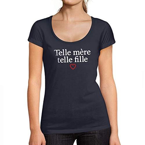 Ultrabasic - Femme Telle Mere Telle Fille Imprimé Tee-Shirt French Marine