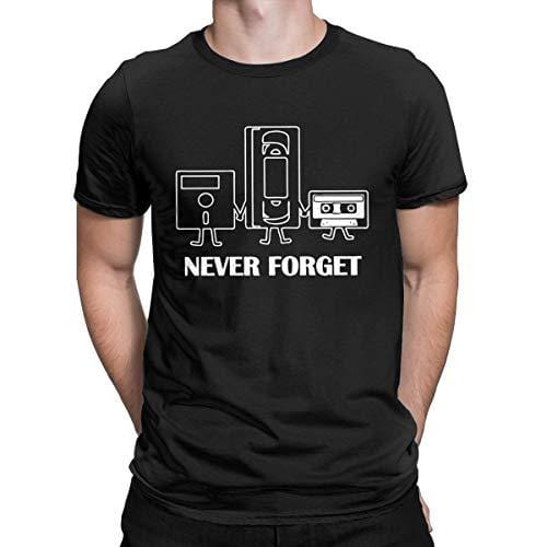 Men's T-Shirt Funny Nerd Nostalgia Old Music Sarcastic T-shirt Never Black