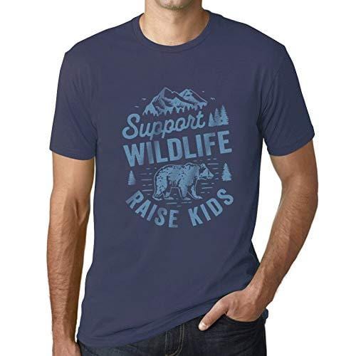 Ultrabasic - Homme T-Shirt Graphique Support Wildlife Denim