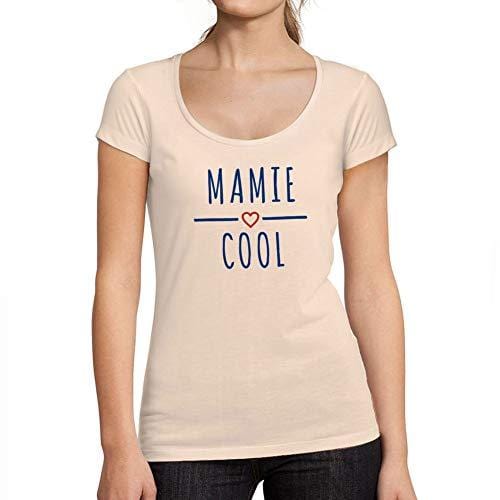Ultrabasic - Femme Graphique Mamie Cool Imprimé des Lettres T-Shirt Rose Crémeux