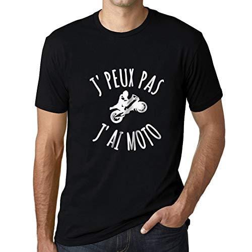 Ultrabasic - Homme T-Shirt J'peux Pas J'Ai Motoa T-Shirt Cadeau Imprimé Tée-Shirt Noir Profond