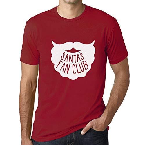 Ultrabasic - Homme Graphique Santa's Fan Club Impression de Lettre Noël Xmas Idée Cadeau Rouge Tango