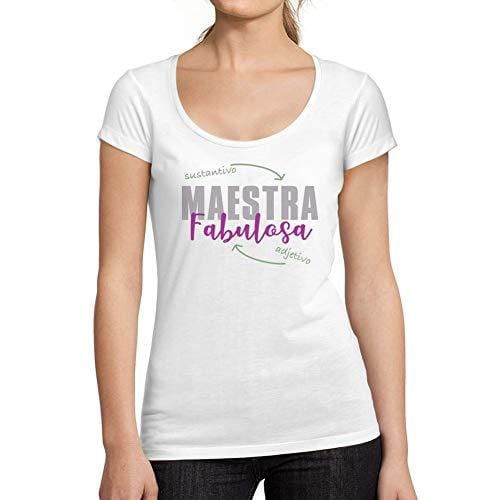 Ultrabasic - Tee-Shirt Femme col Rond Décolleté Maestra Fabulosa
