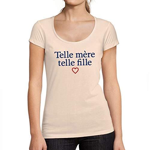 Ultrabasic - Femme Telle Mere Telle Fille Imprimé Tee-Shirt Rose Crémeux
