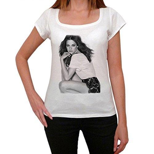 Kristen Stewart, Tee Shirt Femme, imprimé célébrité,Blanc, t Shirt Femme,Cadeau