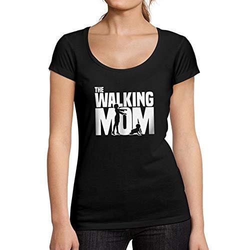 Ultrabasic - Femme Graphique Walking Mom T-Shirt Action de Grâces Xmas Cadeau Idées Tee Noir Profond