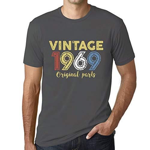 Ultrabasic - Homme Graphique Vintage 1969 T-Shirt Gris Souris