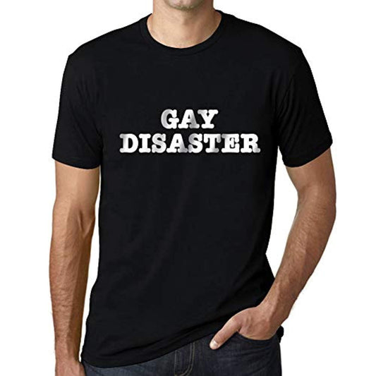 Ultrabasic T-Shirt Graphique Homme LGBT Gay Disaster <span>Noir Profond</span>