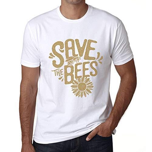 Ultrabasic - Homme T-Shirt Graphique Save The Bees Blanc