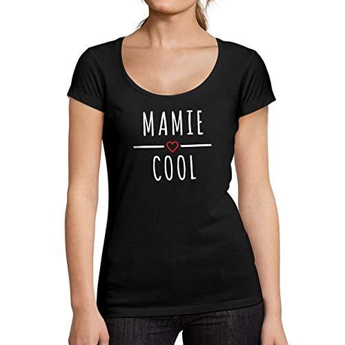 Ultrabasic - Femme Graphique Mamie Cool Imprimé des Lettres T-Shirt Noir Profond