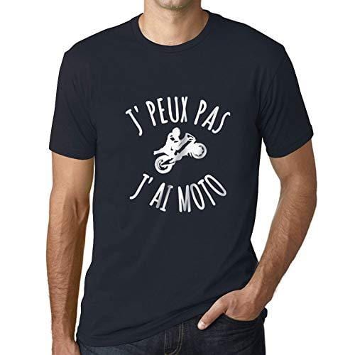 Ultrabasic - Homme T-Shirt J'peux Pas J'Ai Motoa T-Shirt Cadeau Imprimé Tée-Shirt Marine
