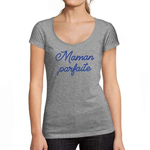 Ultrabasic - Femme Graphique Maman Parfaite Imprimé T-Shirt Grey Marl