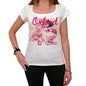 42 Oxford City With Number Womens Short Sleeve Round White T-Shirt 00008 - White / Xs - Casual