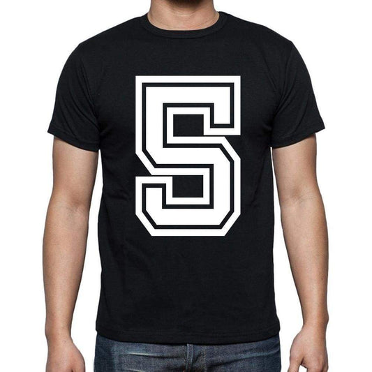 5 Numbers Black Mens Short Sleeve Round Neck T-Shirt 00116 - Casual