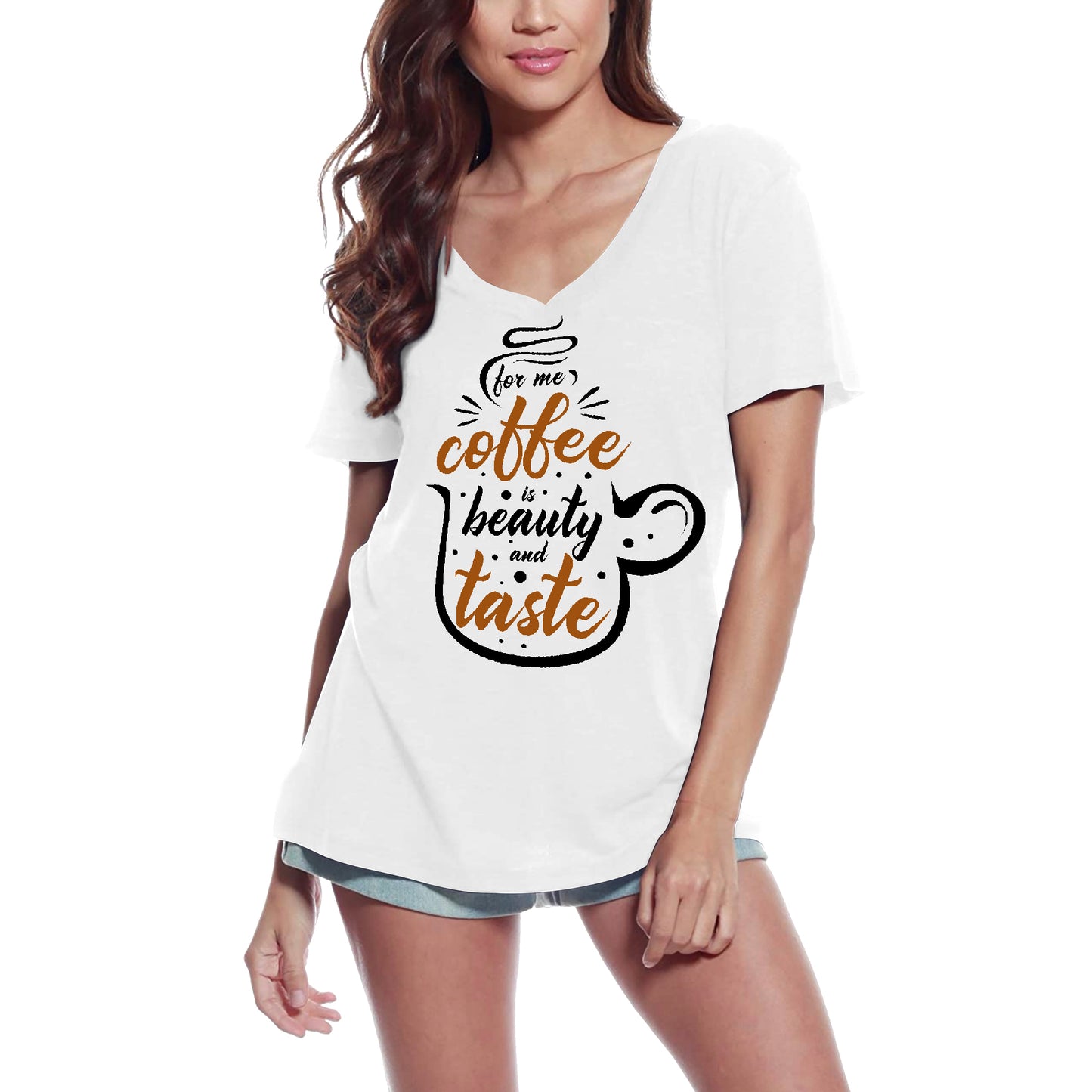 ULTRABASIC Women's T-Shirt For Me Coffee is Beauty and Taste - Saying Shirt