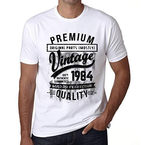 Ultrabasic - Homme T-Shirt Graphique 1984 Aged to Perfection Tee Shirt Cadeau d'anniversaire