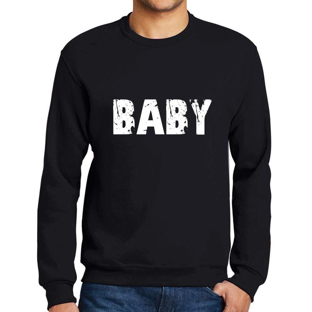 Ultrabasic Homme Imprimé Graphique Sweat-Shirt Popular Words Baby Noir Profond