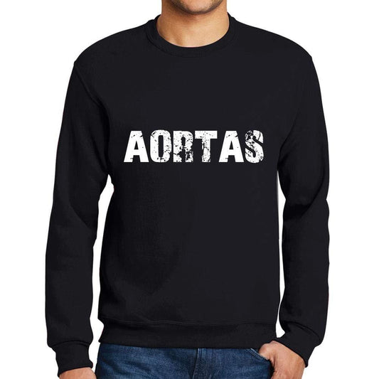 Ultrabasic Homme Imprimé Graphique Sweat-Shirt Popular Words AORTAS Noir Profond