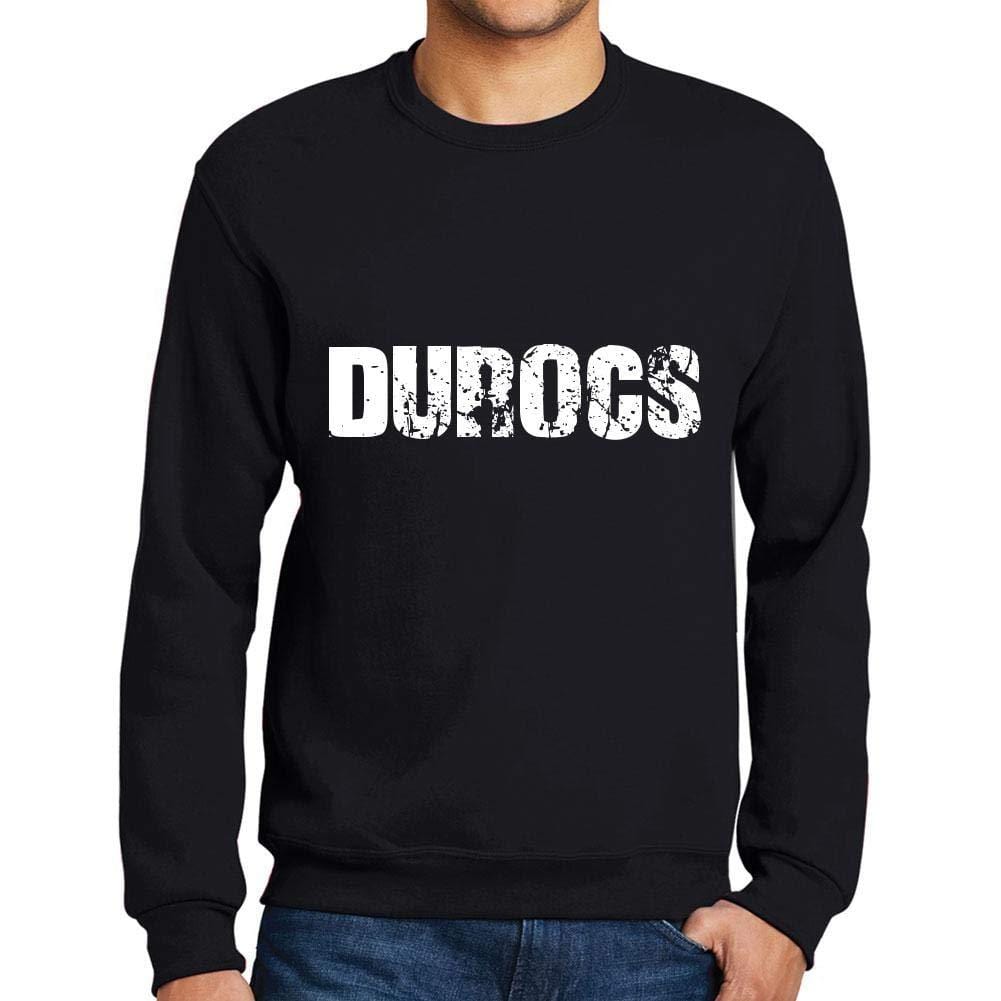 Ultrabasic Homme Imprimé Graphique Sweat-Shirt Popular Words DUROCS Noir Profond