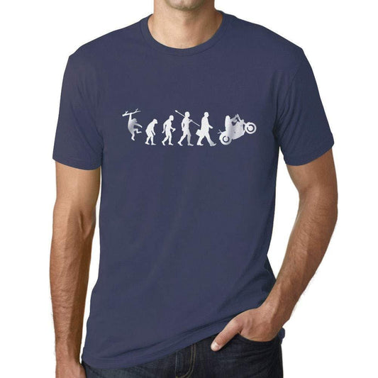 Ultrabasic - Homme T-Shirt Graphique Evolution Moto Denim