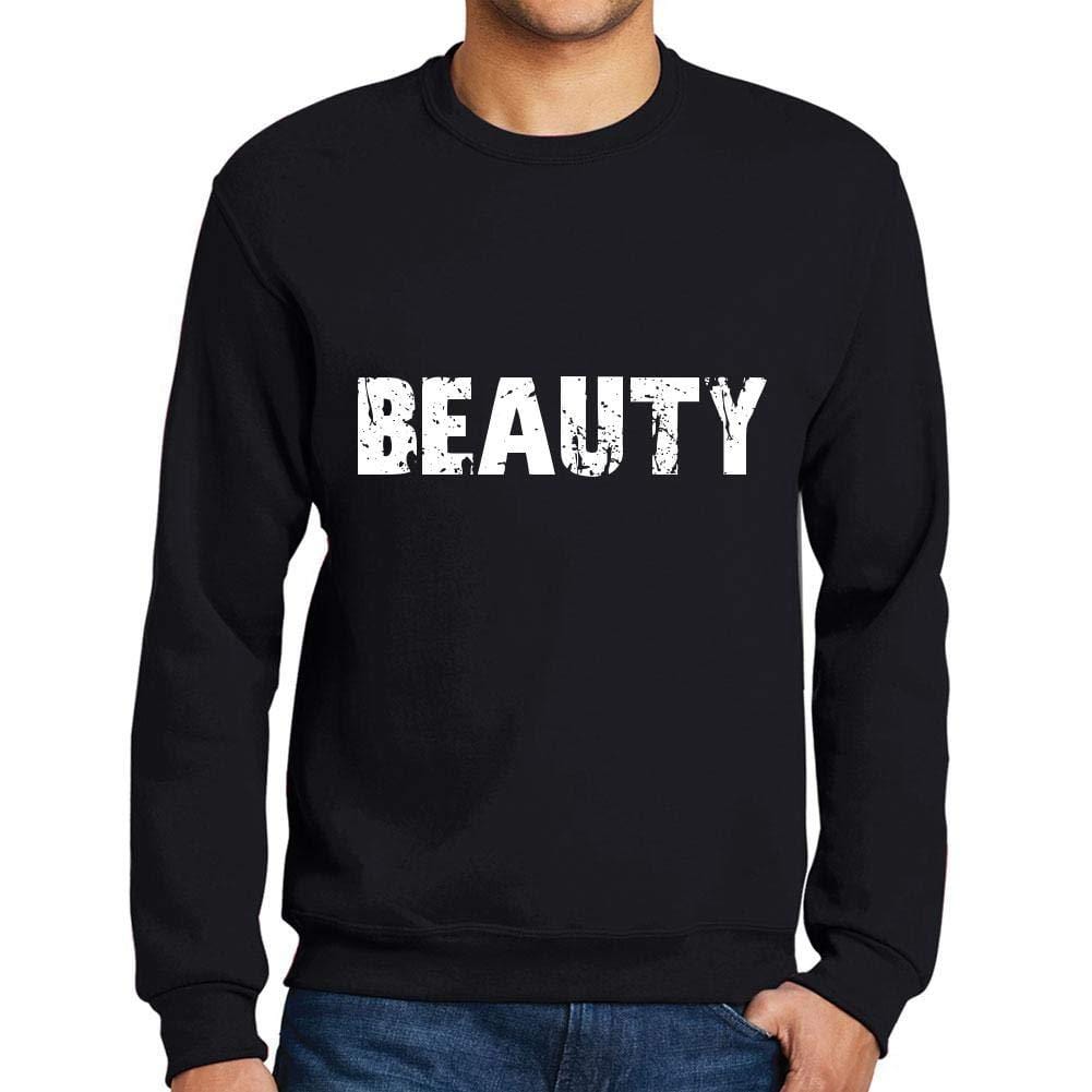 Ultrabasic Homme Imprimé Graphique Sweat-Shirt Popular Words Beauty Noir Profond