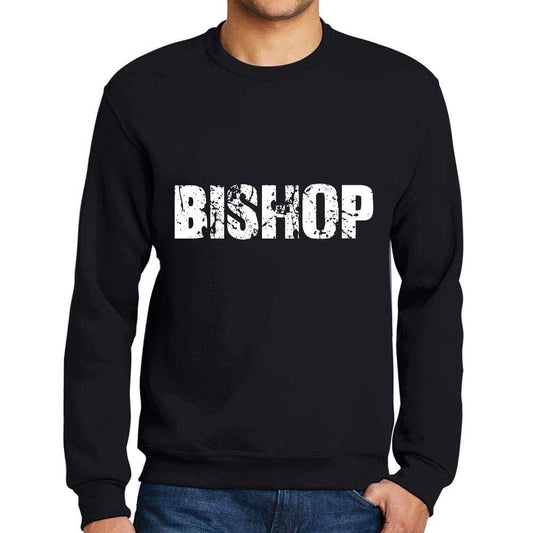 Ultrabasic Homme Imprimé Graphique Sweat-Shirt Popular Words Bishop Noir Profond