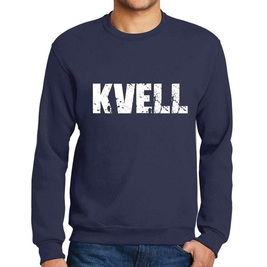 Ultrabasic Homme Imprimé Graphique Sweat-Shirt Popular Words Kvell French Marine