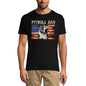 ULTRABASIC Men's Graphic T-Shirt Pitbull Dad - American Flag - Vintage Shirt