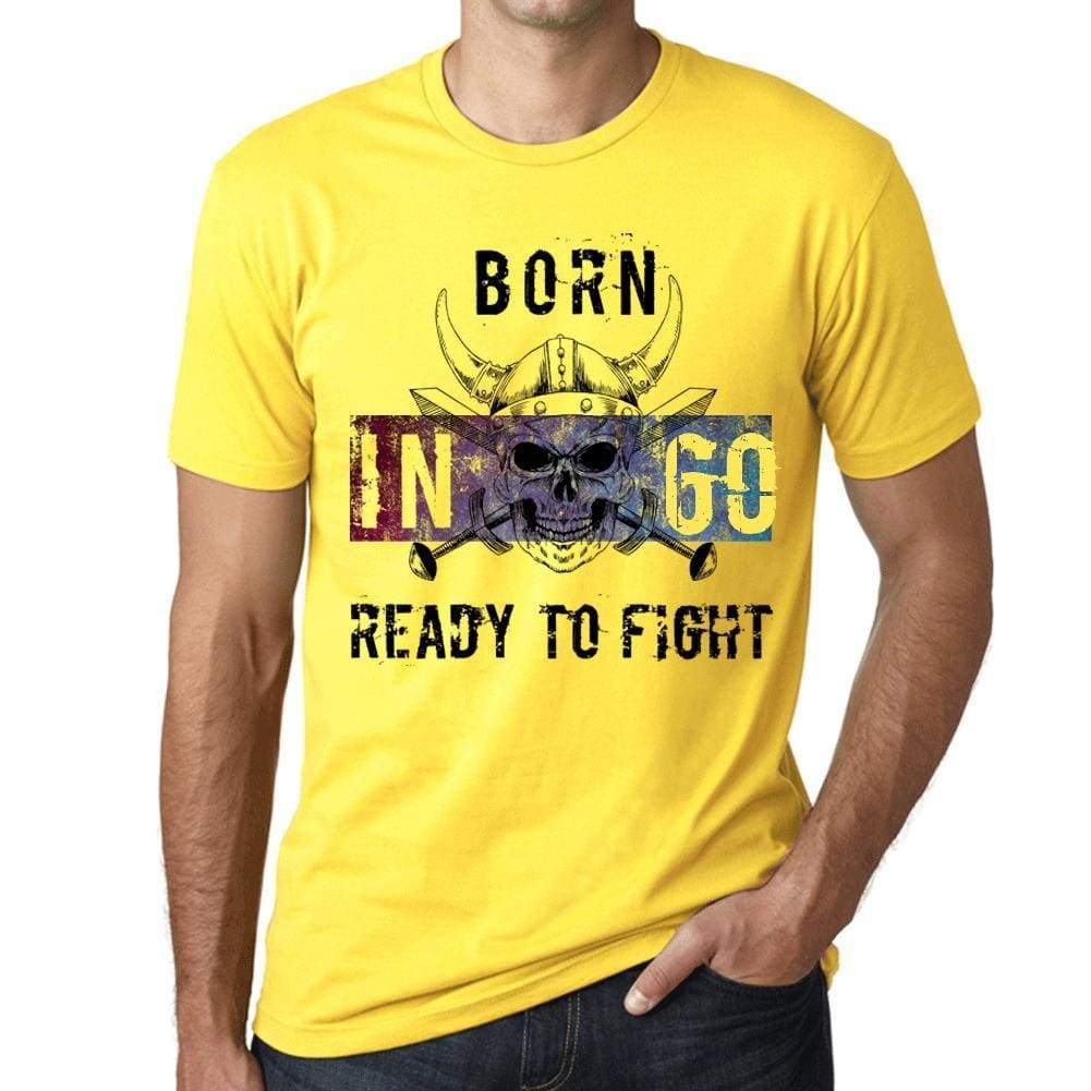60 Ready To Fight Mens T-Shirt Yellow Birthday Gift 00391 - Yellow / Xs - Casual