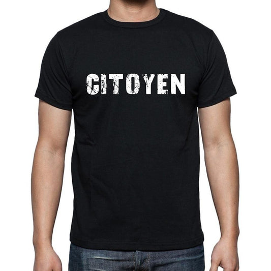citoyen, t-Shirt pour Homme, en Coton, col Rond, Noir