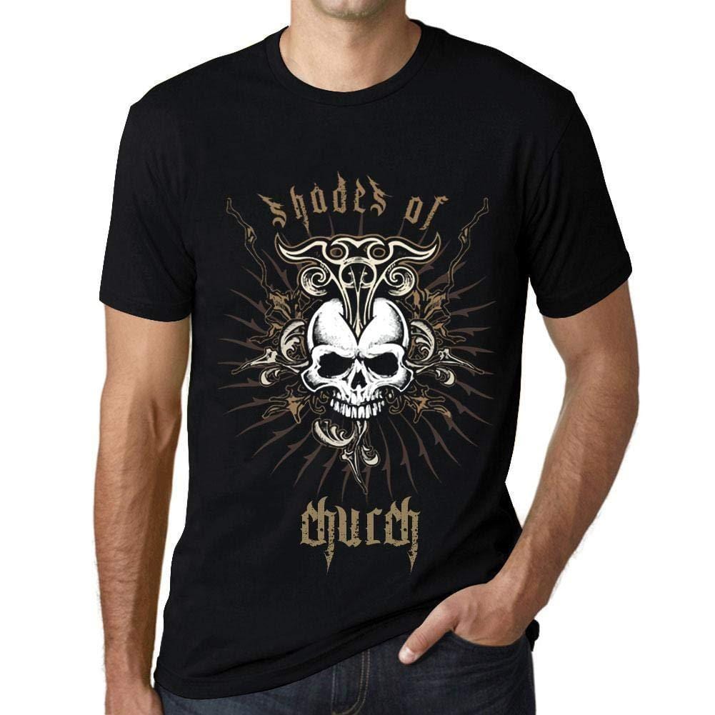 Ultrabasic - Homme T-Shirt Graphique Shades of Church Noir Profond