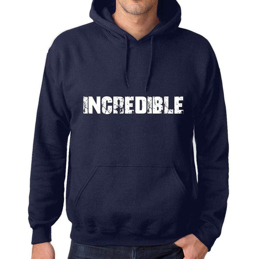 Ultrabasic Homme Femme Unisex Sweat à Capuche Hoodie Popular Words Incredible French Marine