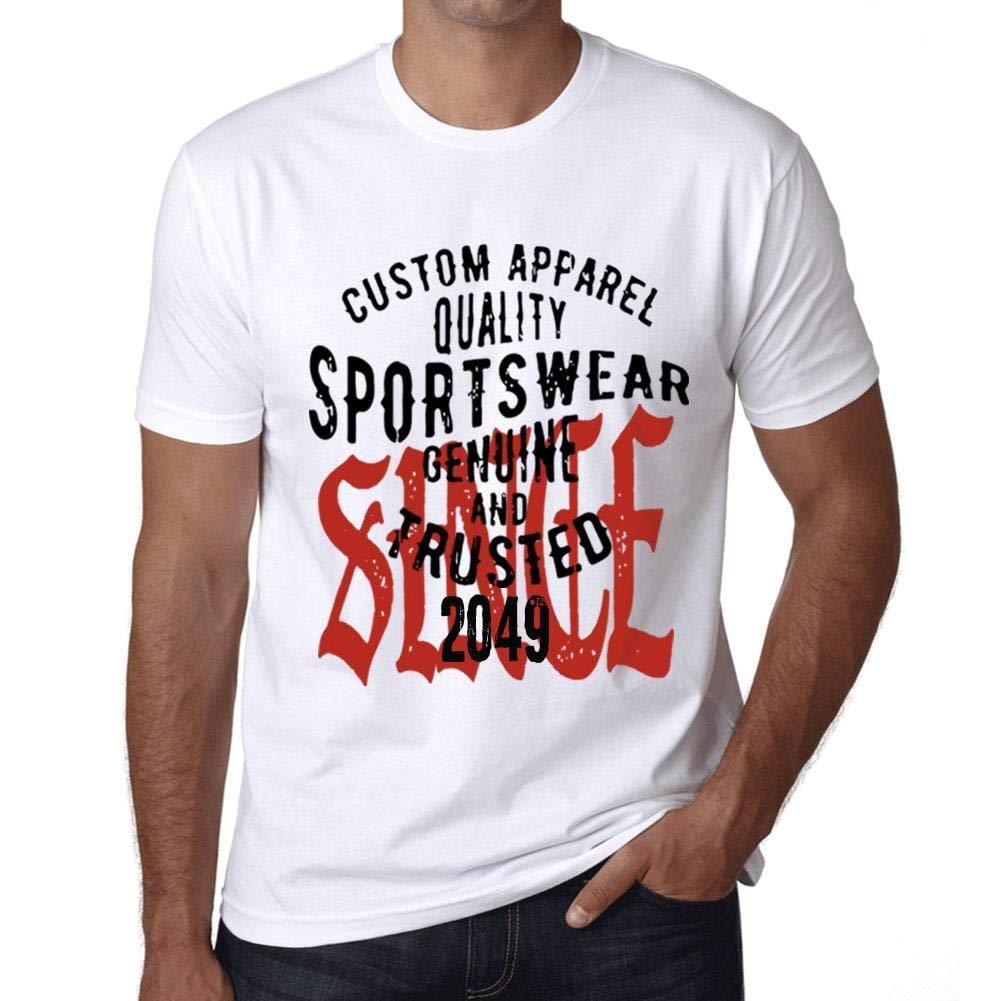 Ultrabasic - Homme T-Shirt Graphique Sportswear Depuis 2049 Blanc
