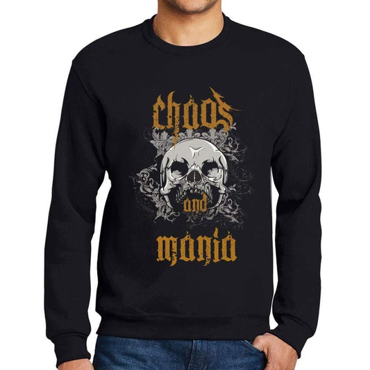 Ultrabasic - Homme Imprimé Graphique Sweat-Shirt Chaos and Mania Noir Profond