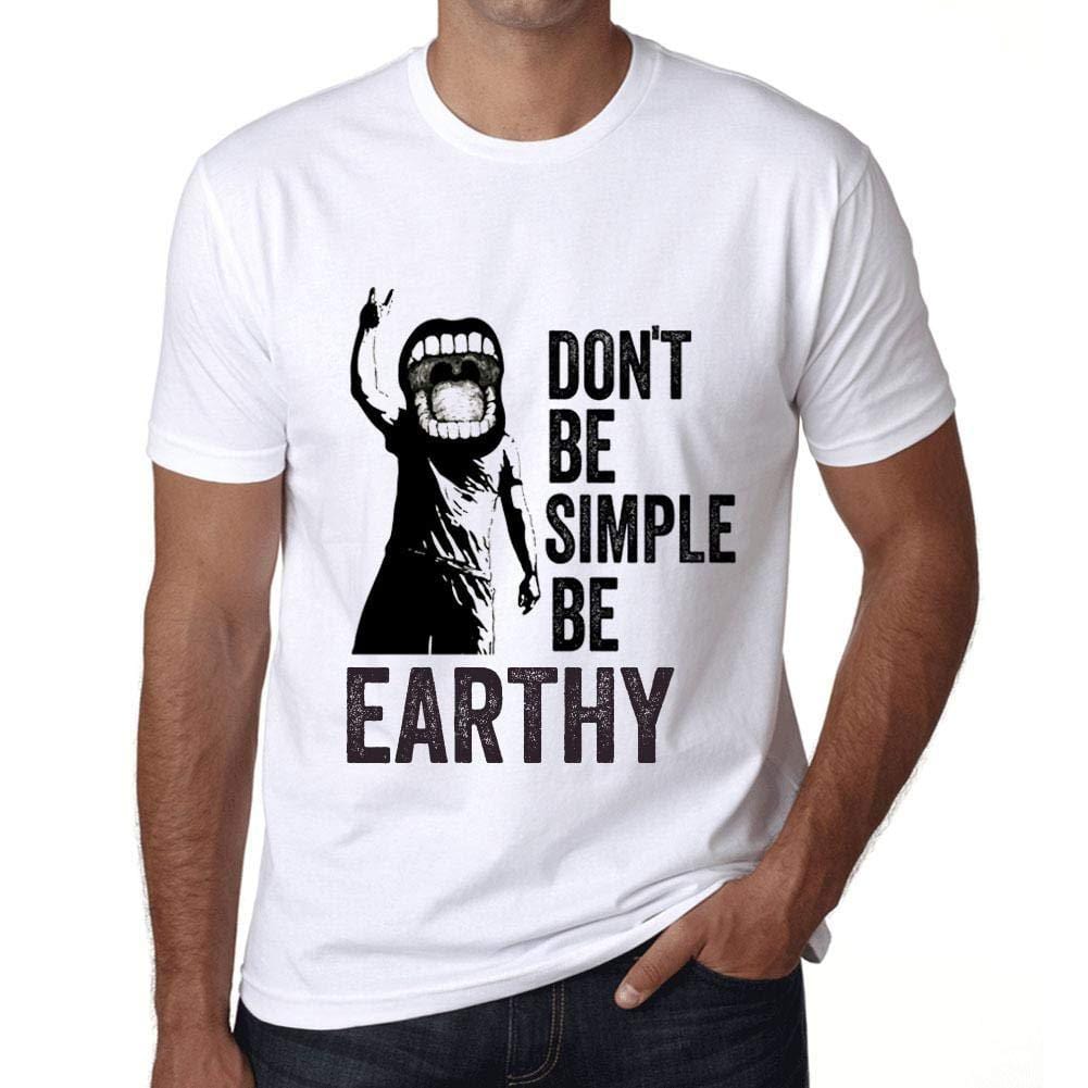 Ultrabasic Homme T-Shirt Graphique Don't Be Simple Be Earthy Blanc