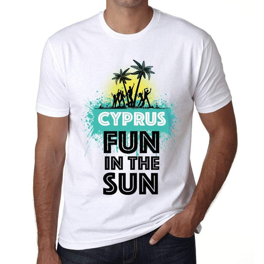 Homme T Shirt Graphique Imprimé Vintage Tee Summer Dance Cyprus Blanc
