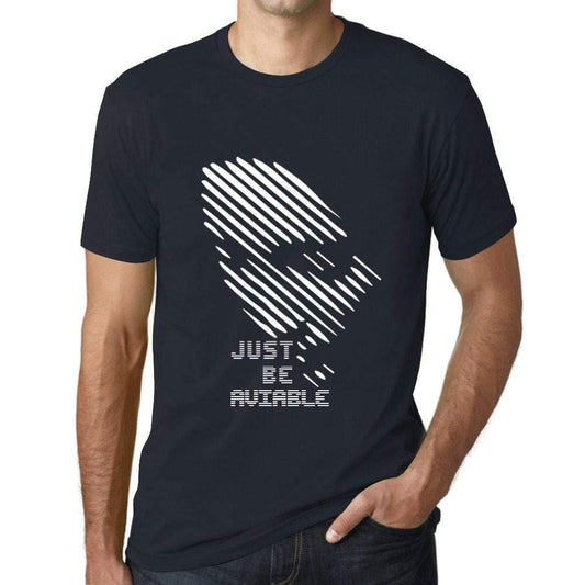 Ultrabasic - Homme T-Shirt Graphique Just be AVIABLE Marine