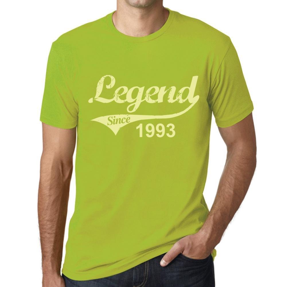 Homme T-Shirt Graphique Imprimé Vintage Tee Legend Since 1993 Vert Pomme