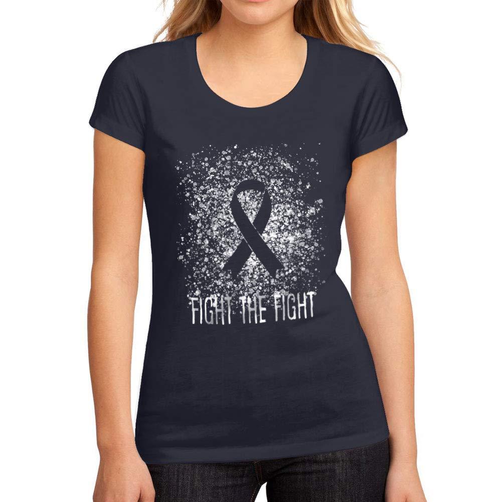 Femme Graphique Tee Shirt Cancer Fight The Fight French Marine