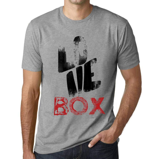 Ultrabasic - Homme T-Shirt Graphique Love Box Gris Chiné