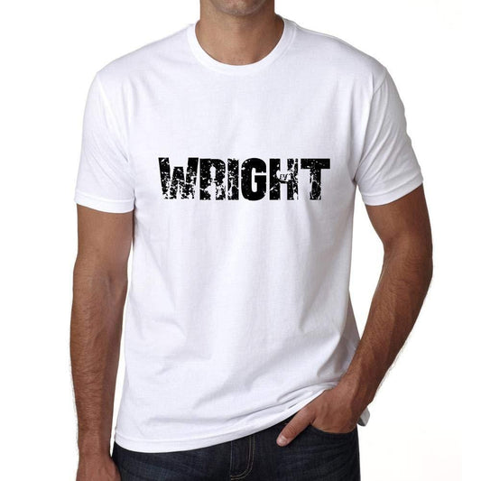 Ultrabasic ® Nom de Famille Fier Homme T-Shirt Nom de Famille Idées Cadeaux Tee Wright Blanc
