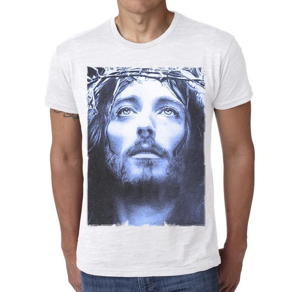 Jesus Christ Blue: Men's T-Shirt Celebrity Star