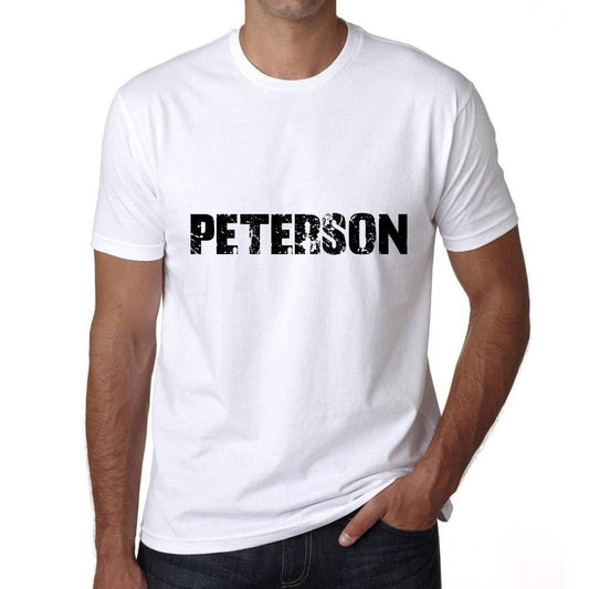 Ultrabasic ® Nom de Famille Fier Homme T-Shirt Nom de Famille Idées Cadeaux Tee Peterson Blanc