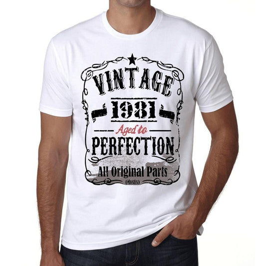 Homme Tee Vintage T Shirt 1981 Vintage Aged to Perfection