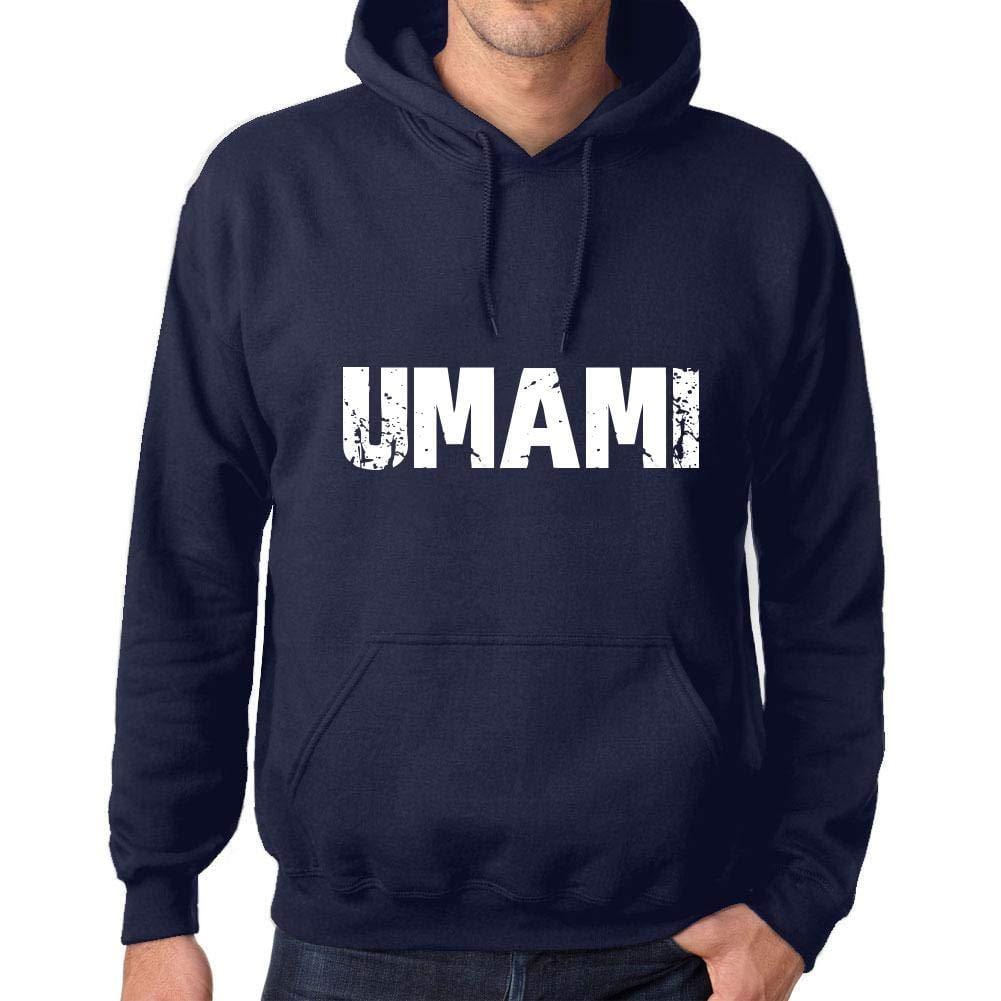 Ultrabasic Homme Femme Unisex Sweat à Capuche Hoodie Popular Words UMAMI French Marine