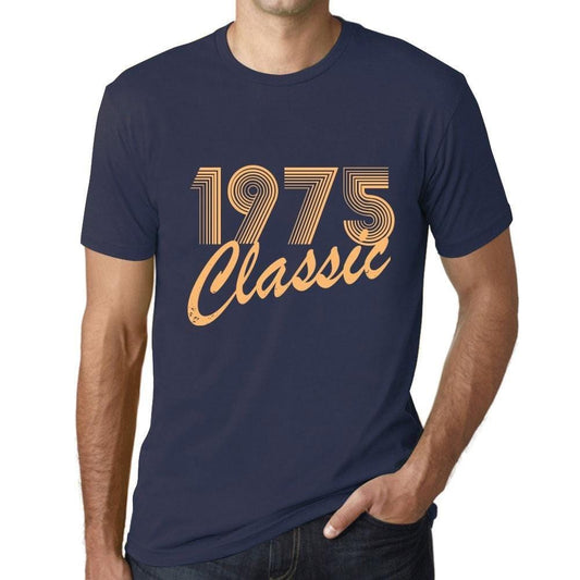 Ultrabasic - Homme T-Shirt Graphique Years Lines Classic 1975 French Marine