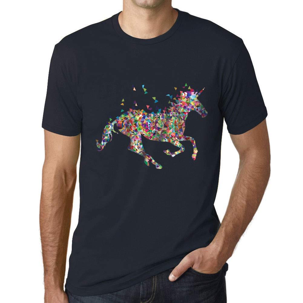 Homme T-Shirt Graphique Multicolore Licorne Marine